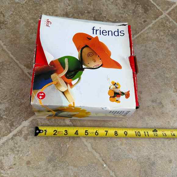 Sevi Friends Wooden Pull Along Cowboy and Horse Made in Italy Hand Made Western - Picture 9 of 10